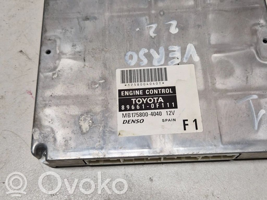 Toyota Corolla Verso AR10 Engine control unit/module 