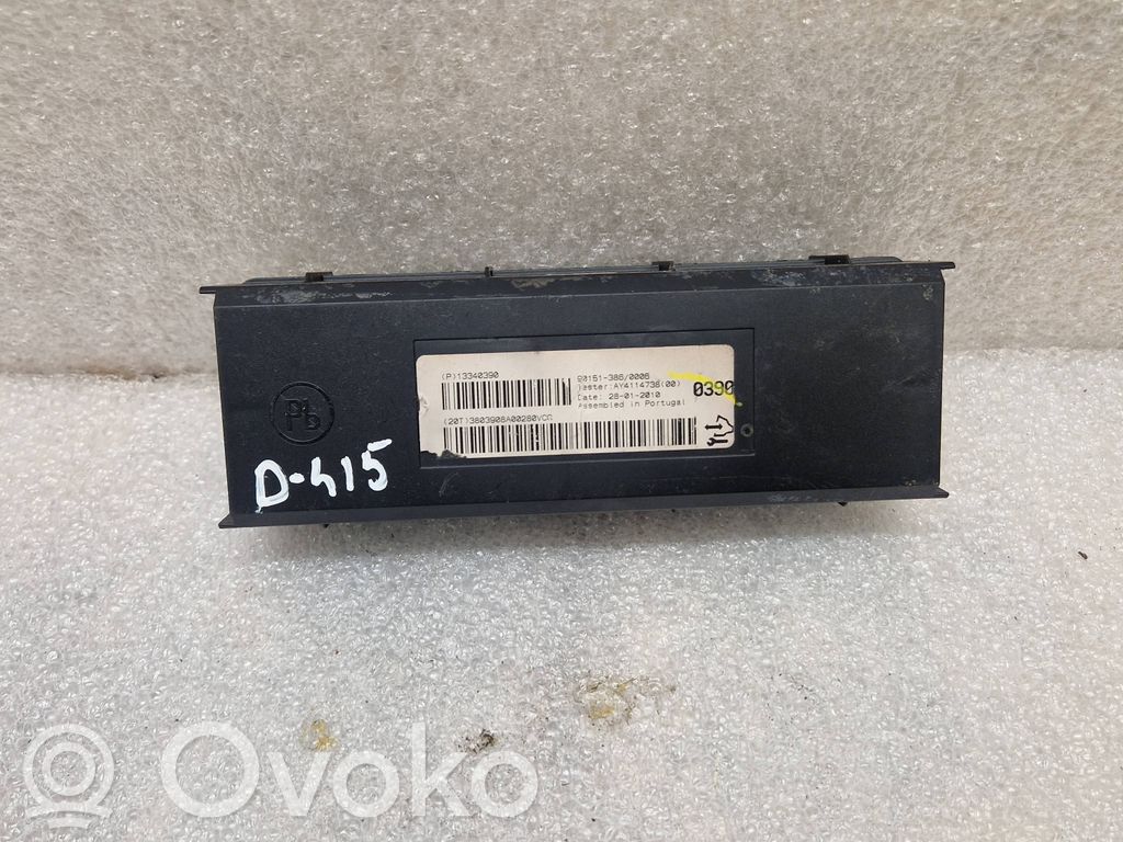 Opel Astra J Gaisa kondicioniera / klimata kontroles / salona apsildes vadības bloks (salonā) 