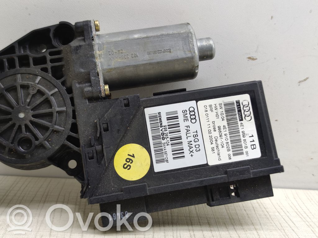 Audi A8 S8 D3 4E Front door window regulator motor 