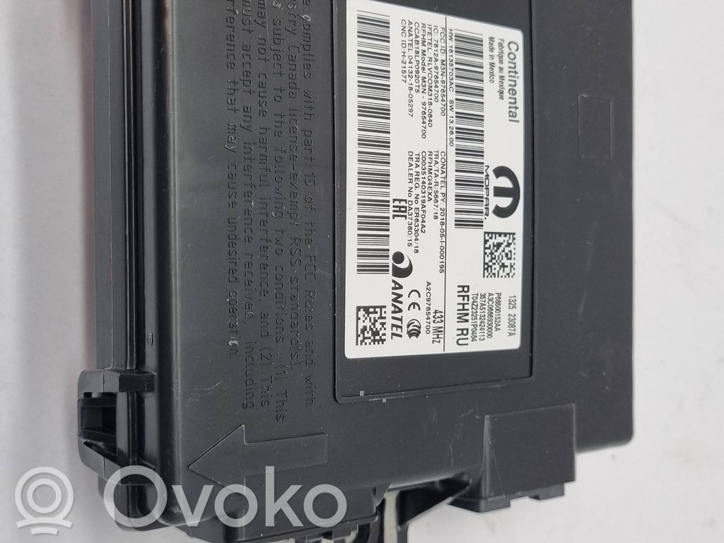 Chrysler Pacifica Keyless (KESSY) go control unit/module 