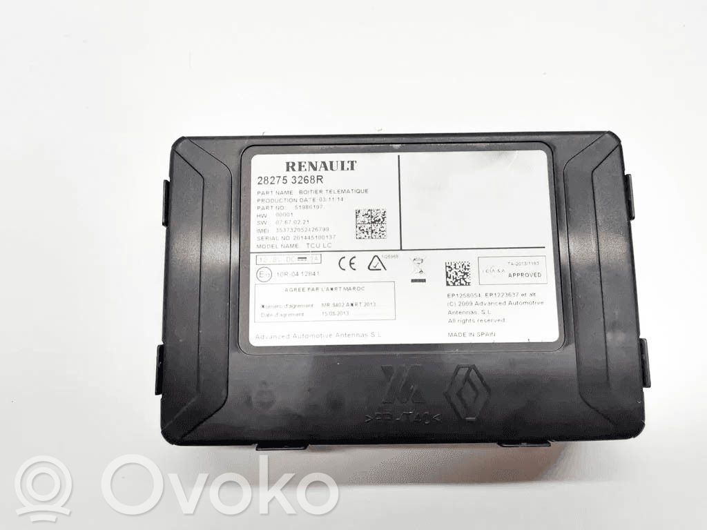 Renault Zoe GPS navigation control unit/module 