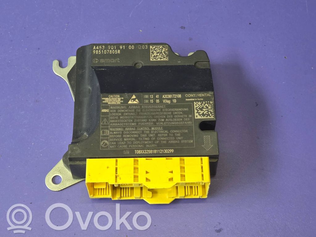 Smart ForFour II W453 Airbag control unit/module 