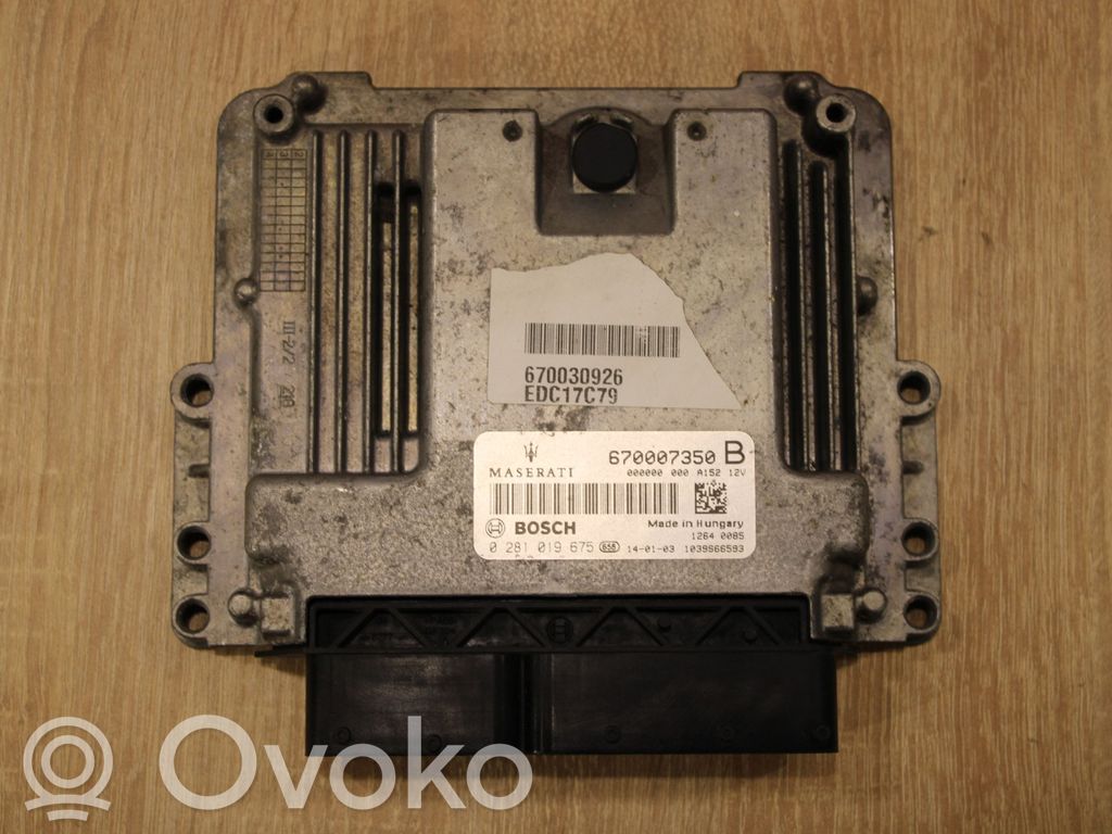 Maserati Ghibli Engine control unit/module 
