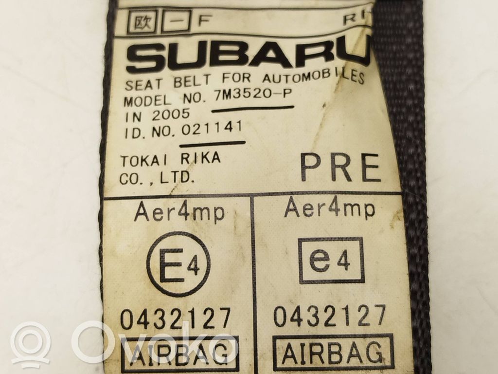 Subaru Legacy Cinturón delantero 