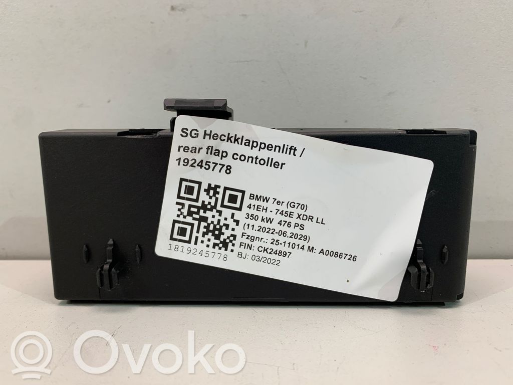 BMW 7 G70 Tailgate/trunk control unit/module 