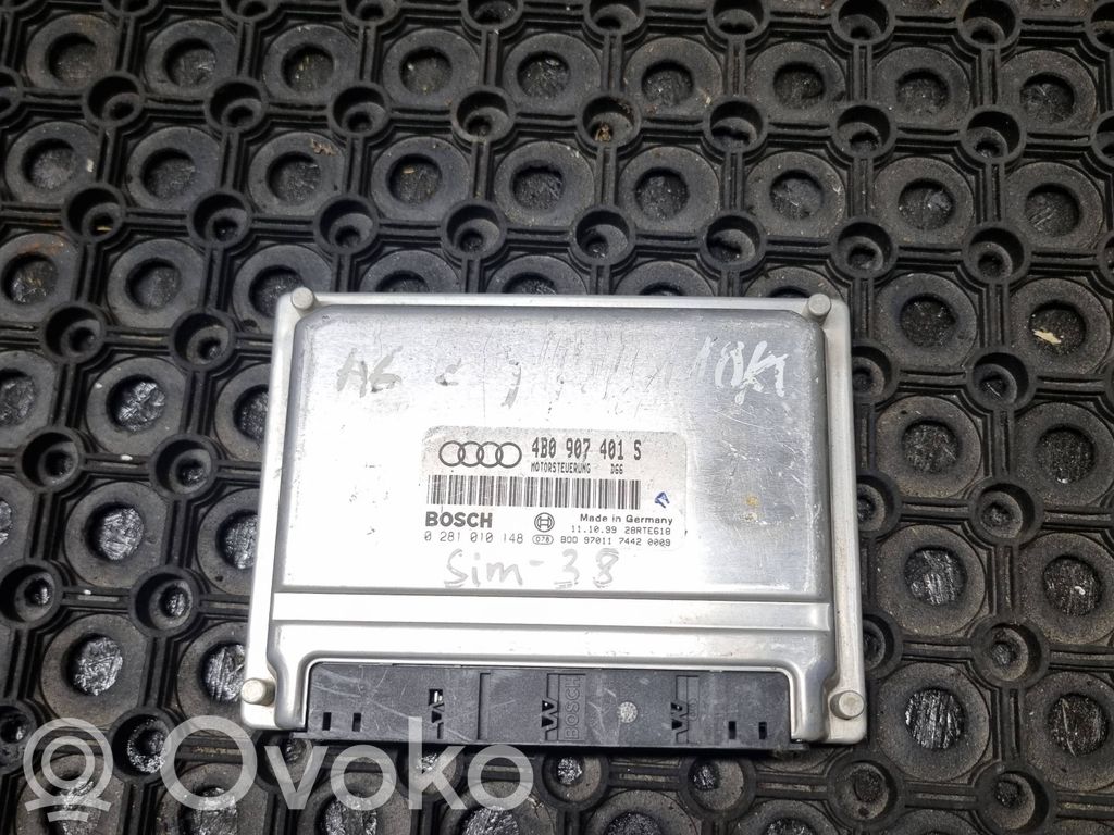 Engine control unit/module   4B0907401S,0281010148,28RTE618