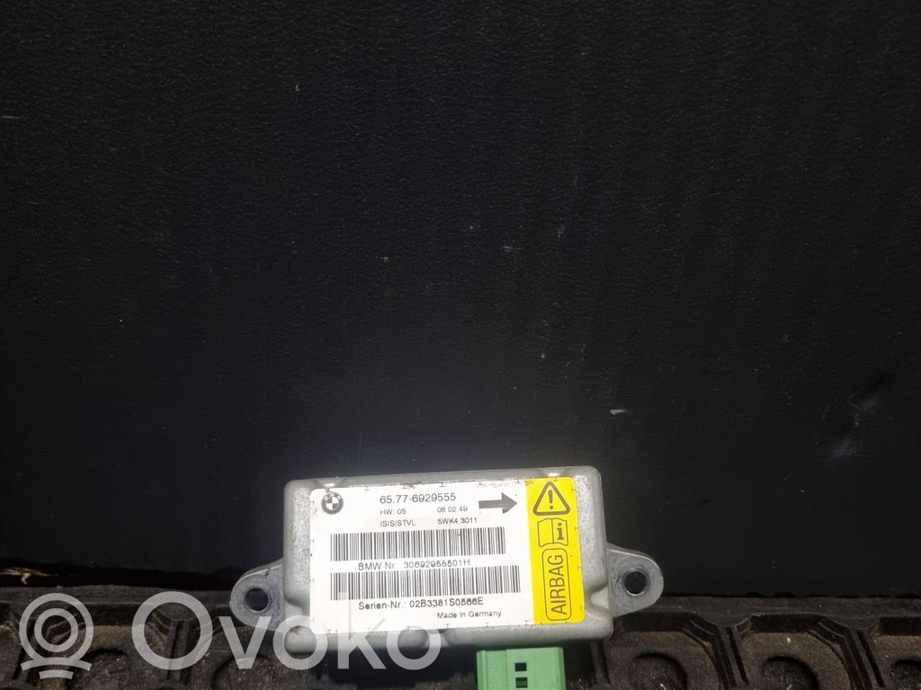 Airbag deployment crash/impact sensor   6929555,02B3381S0566E,5WK43011,30692955501H