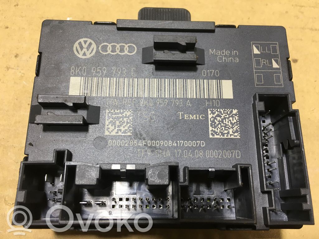 Audi A4 S4 B8 8K Unité de commande module de porte 