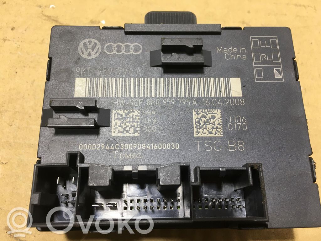 Audi A4 S4 B8 8K Unité de commande module de porte 