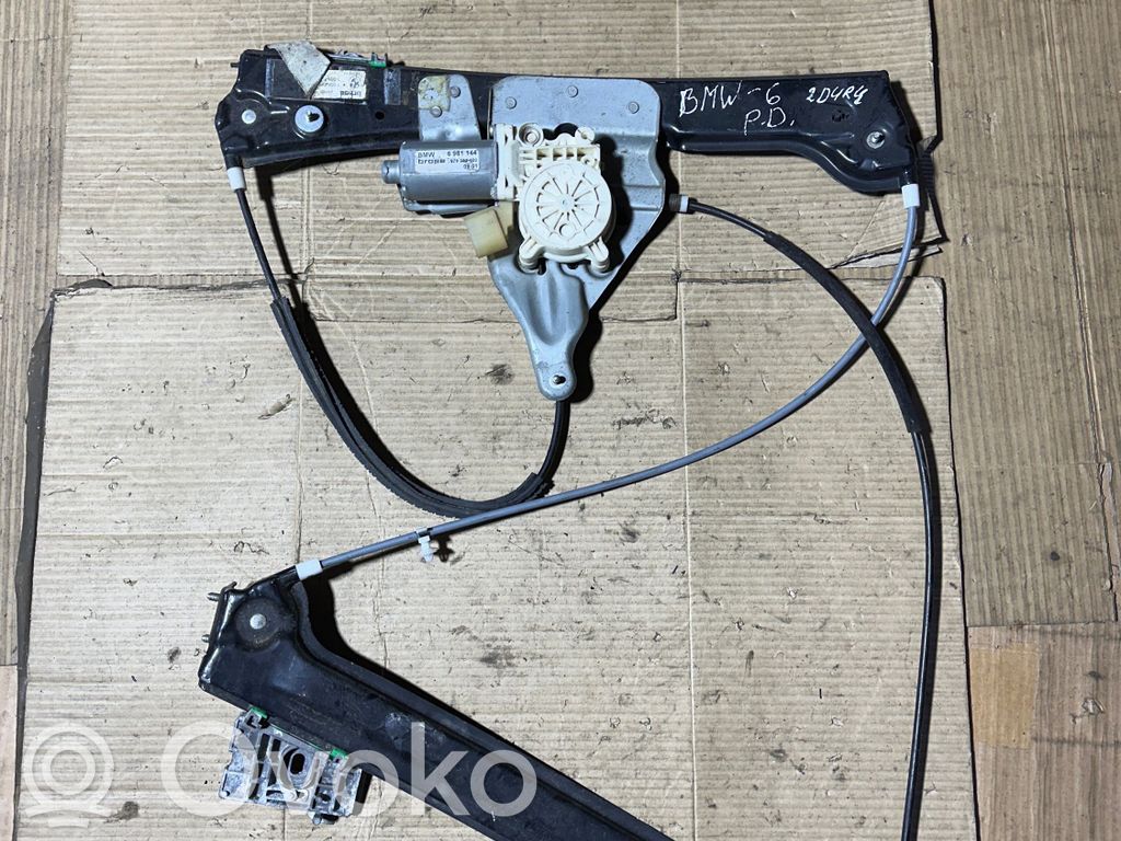 BMW 6 F12 F13 Priekšpusē elektriskā loga pacelšanas mehānisma komplekts 