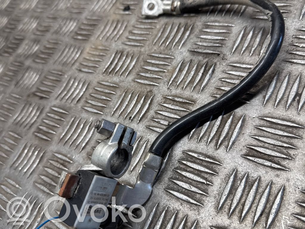 BMW 3 F30 F35 F31 Minus / Klema / Przewód akumulatora 