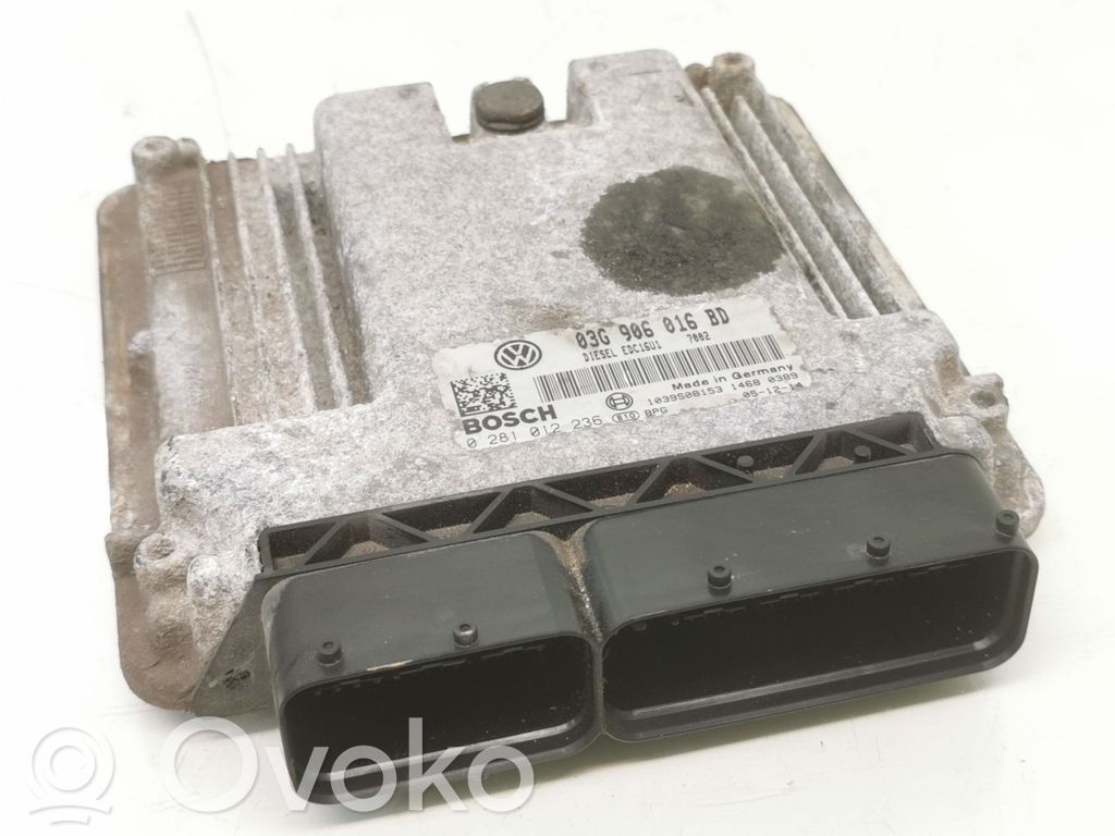Engine control unit/module   03G906016BD,0281012236,1039S08153,14680389