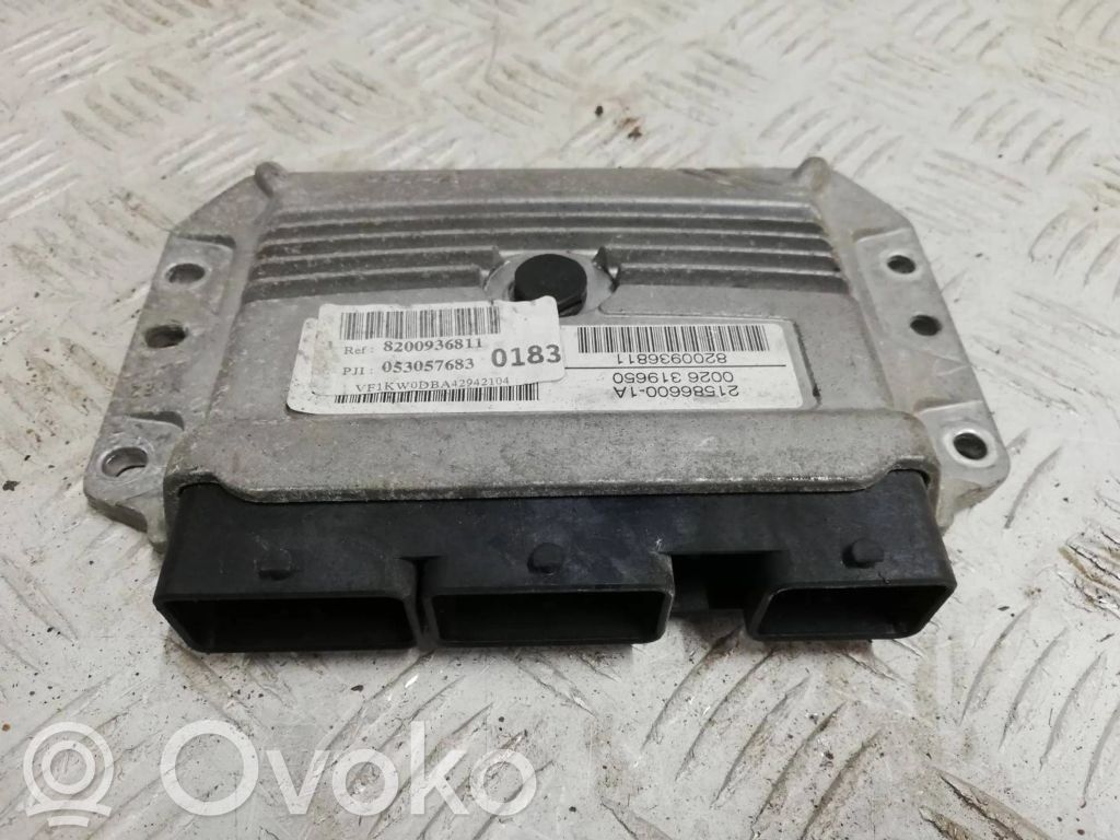 Renault Kangoo II Engine ECU kit and lock set 