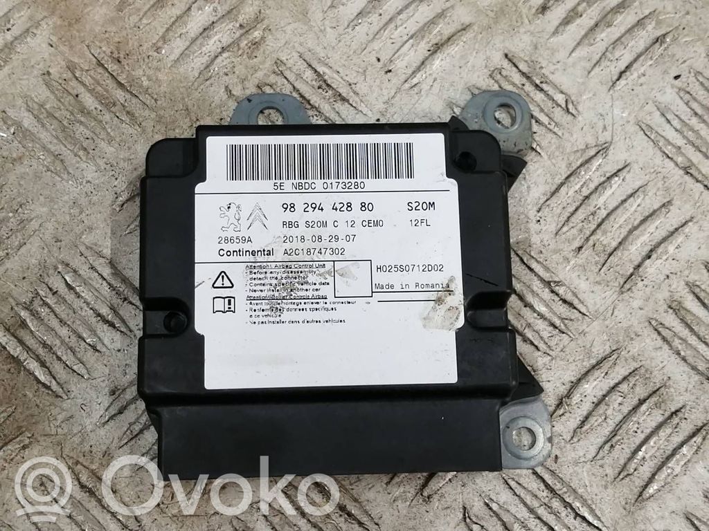 Citroen C3 Unitate/modul de comandă airbaguri 