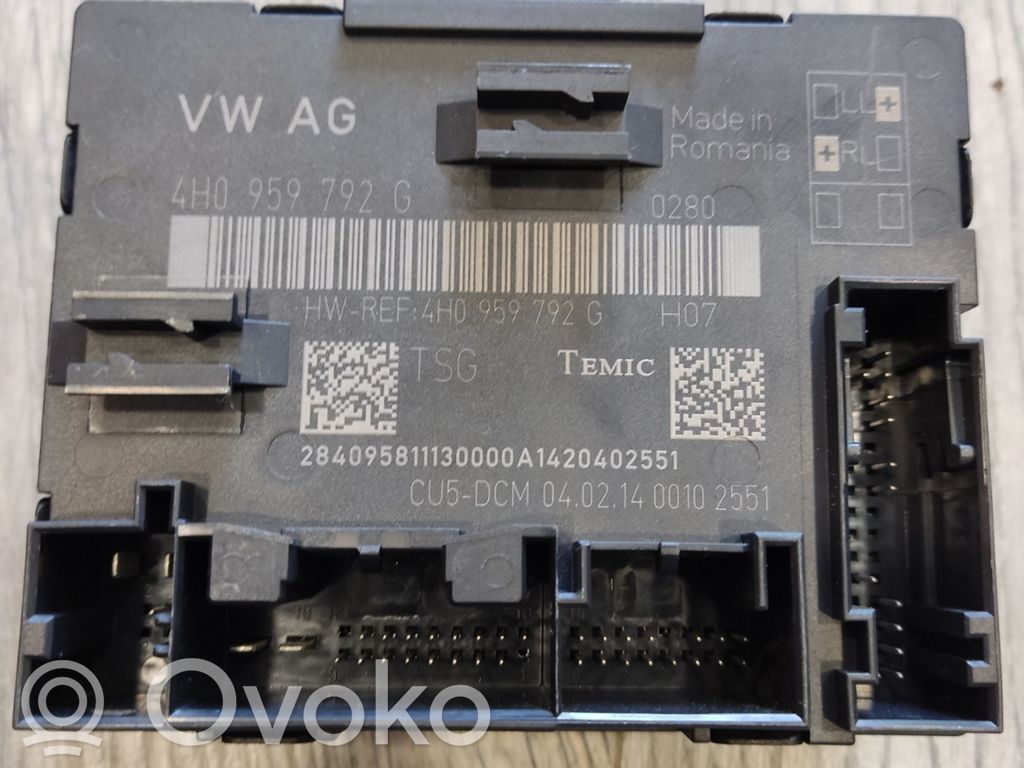 Audi A8 S8 D4 4H Door control unit/module 