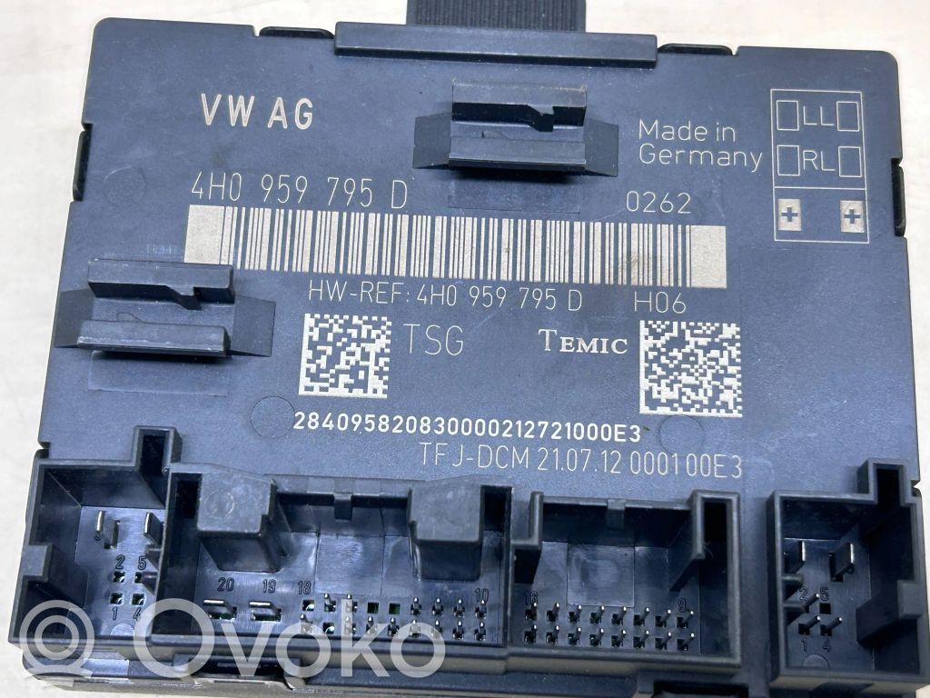 Audi A8 S8 D4 4H Unité de commande module de porte 