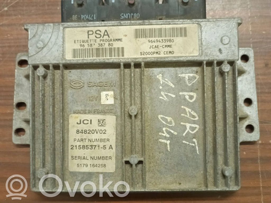Engine control unit/module   9649433980,9658738780,S2000PM2