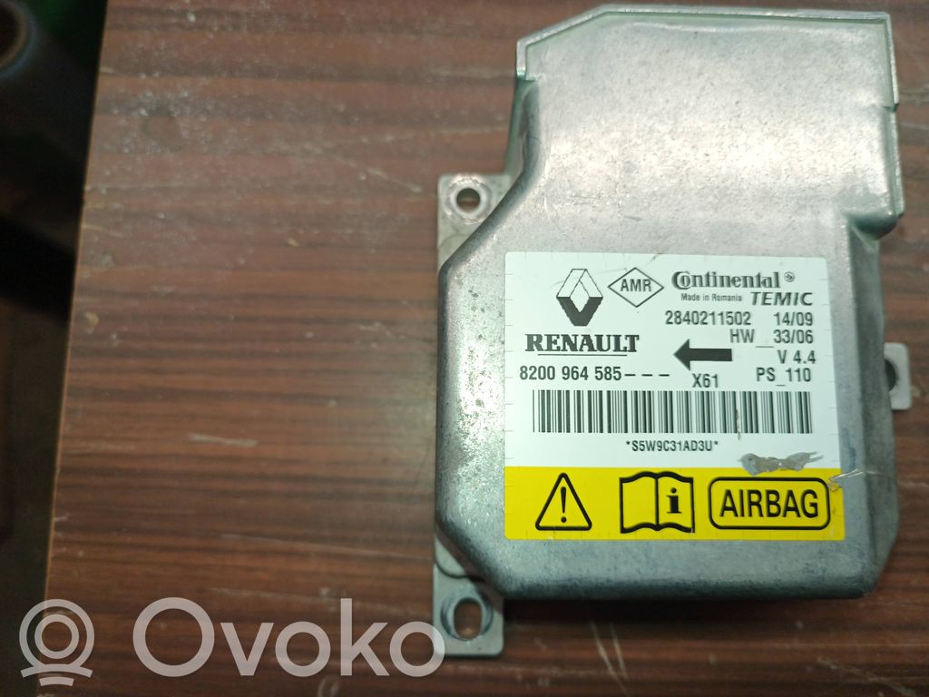 Renault Kangoo II Sterownik / Moduł Airbag 