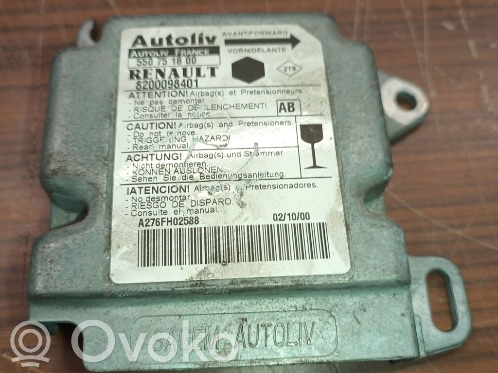 Renault Kangoo I Airbag control unit/module 