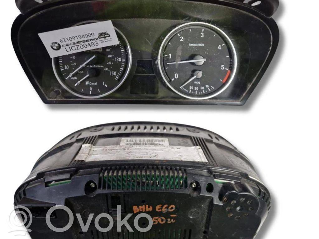 BMW 5 E60 E61 Speedometer (instrument cluster) 