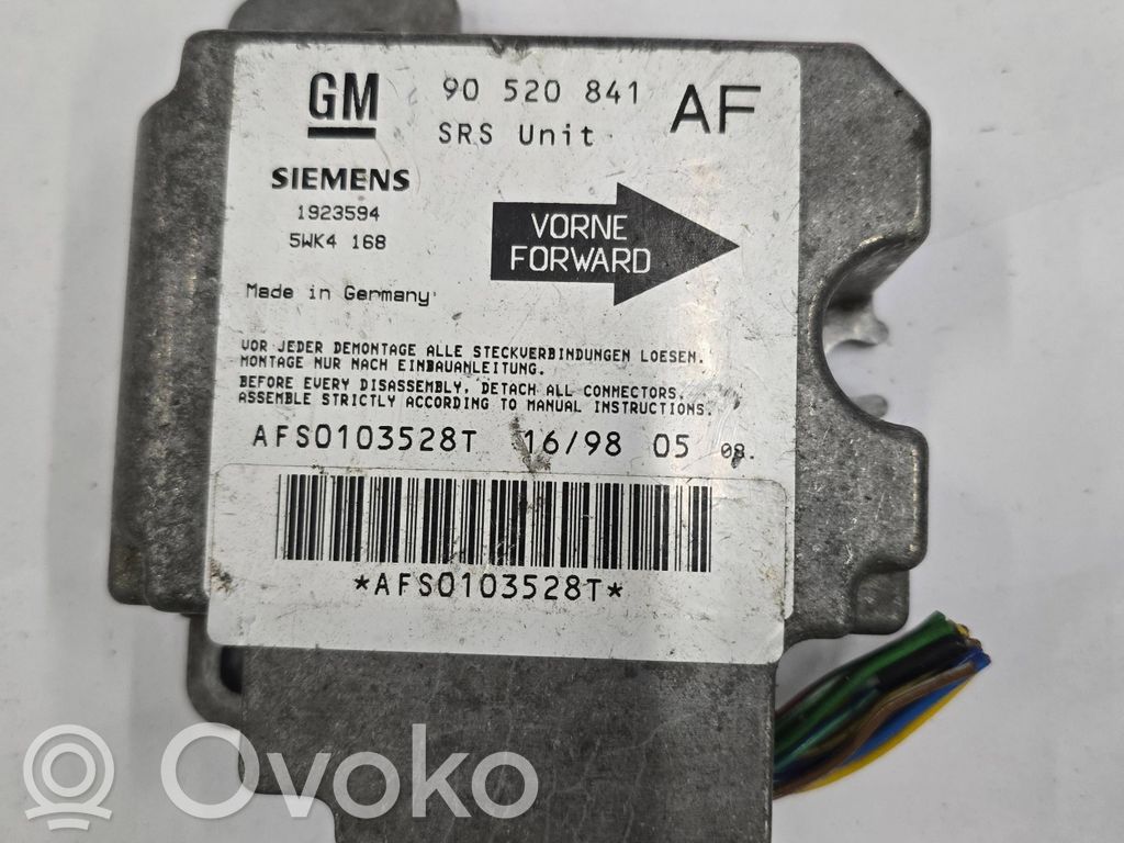 Opel Astra G Airbag control unit/module 