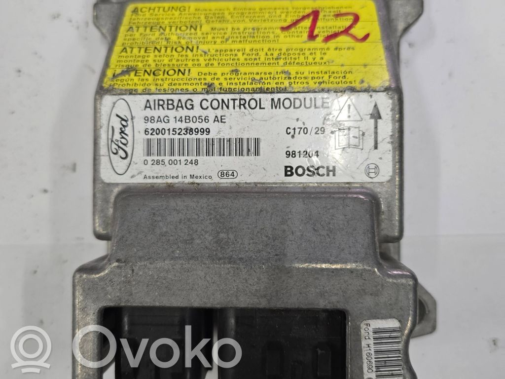 Airbag control unit/module   98AG14B056AE,0285001248,620015238999