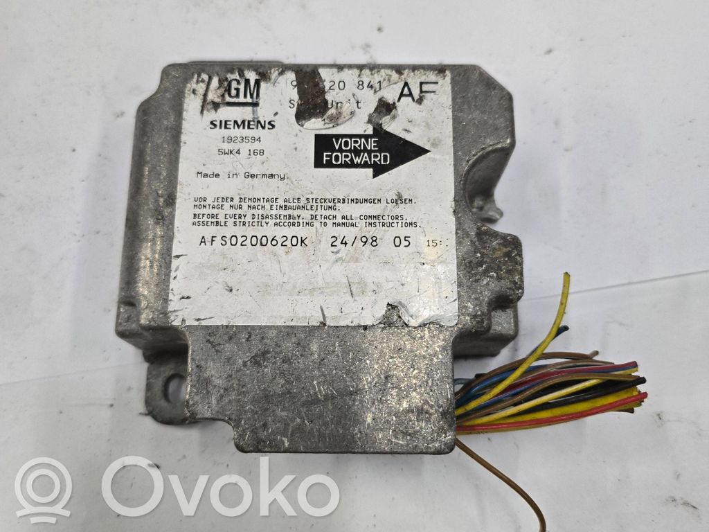 Opel Astra G Sterownik / Moduł Airbag 