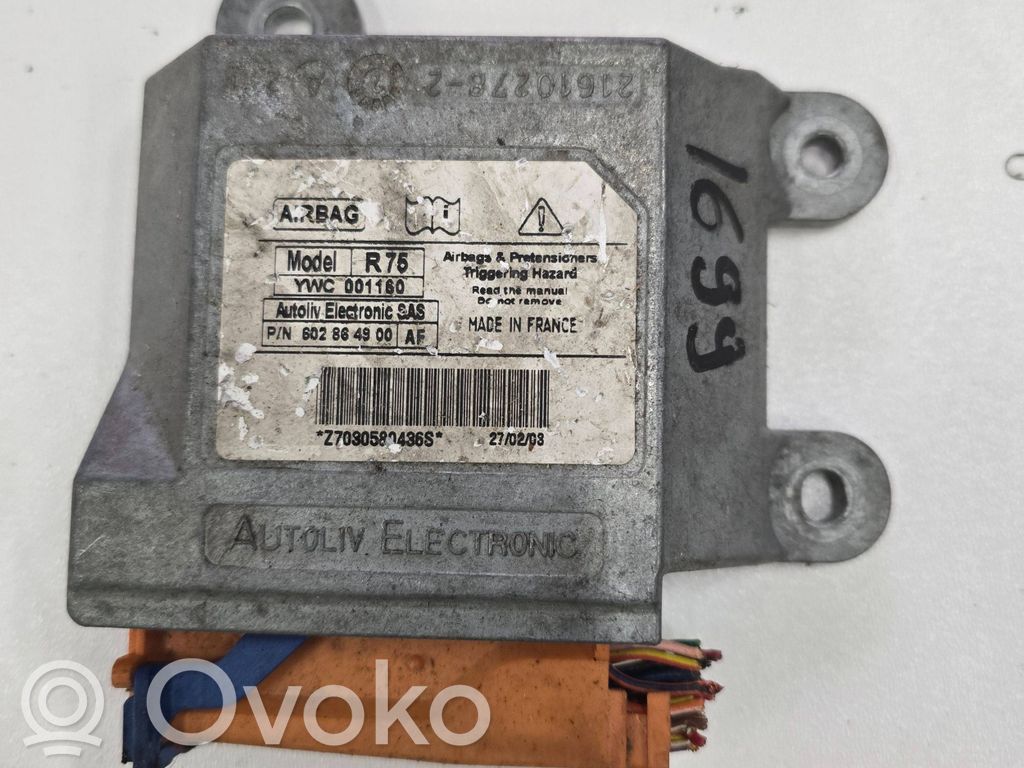 MG ZT - ZT-T Airbag control unit/module 