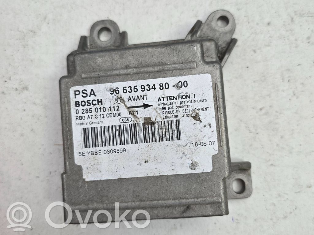 Peugeot 207 Airbag control unit/module 