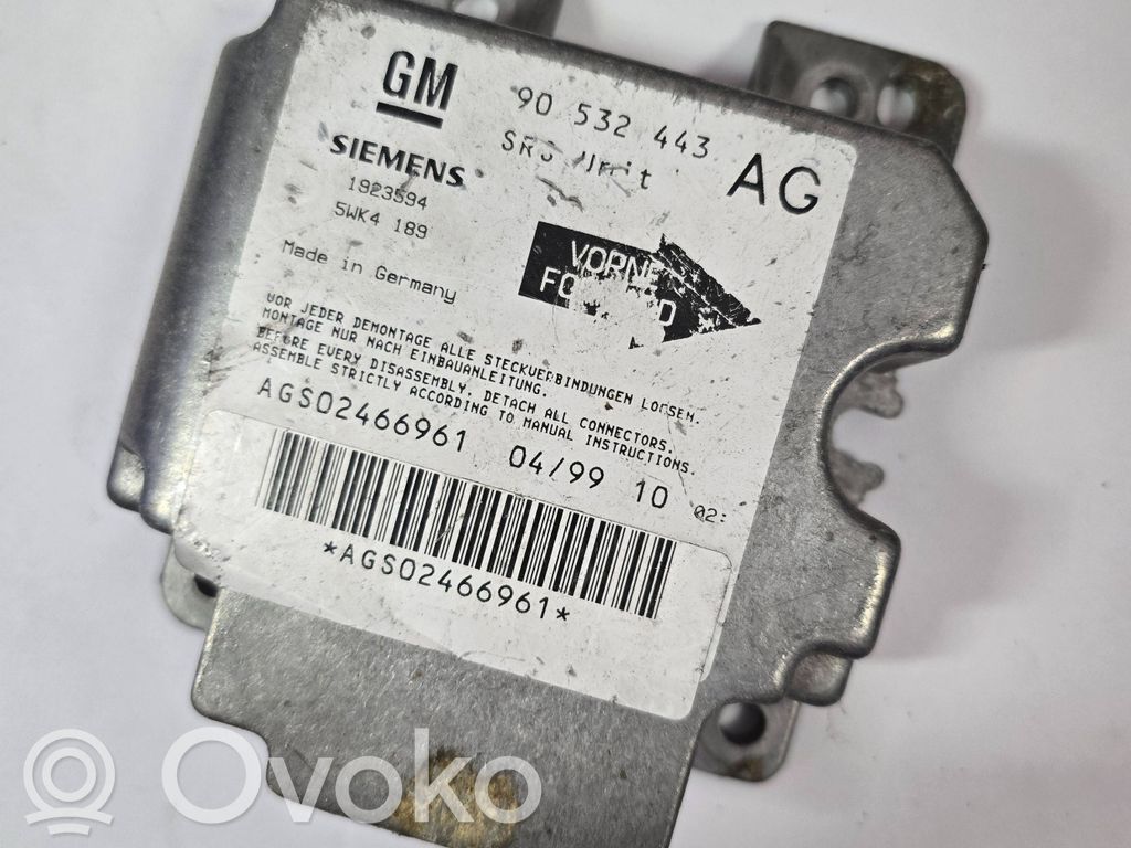 Opel Corsa B Airbag control unit/module 