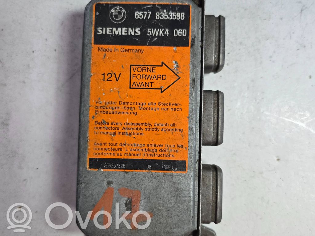 BMW 3 E36 Sterownik / Moduł Airbag 