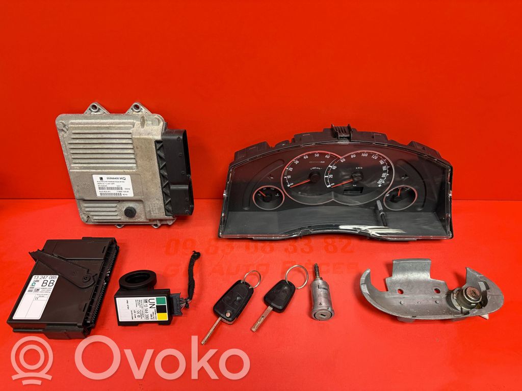 Opel Meriva A Engine ECU kit and lock set 