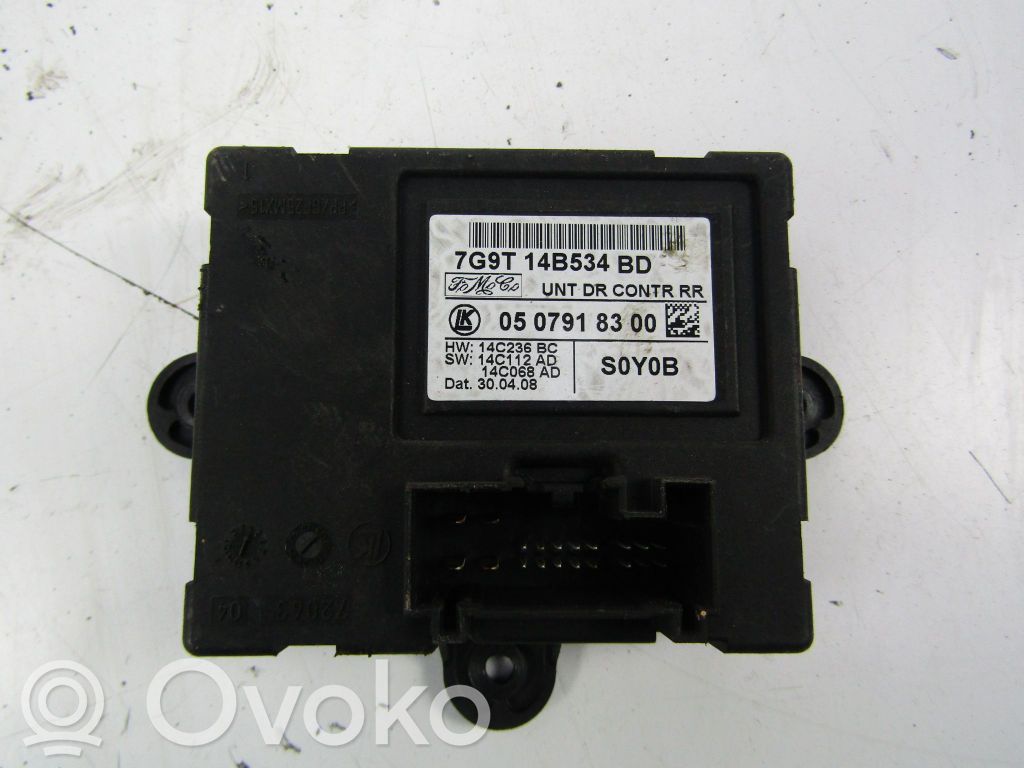 Unité de commande module de porte   7G9T14B533BD,7G9T14B533BD