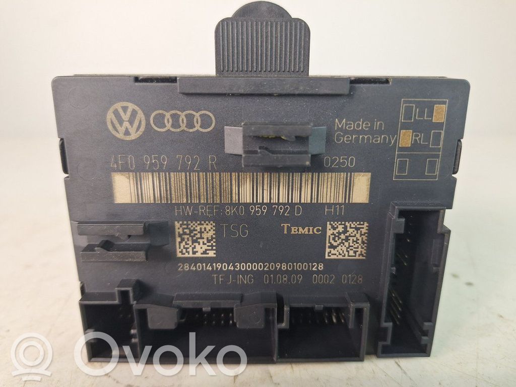 Unité de commande module de porte   4F0959792R,4F0959792T