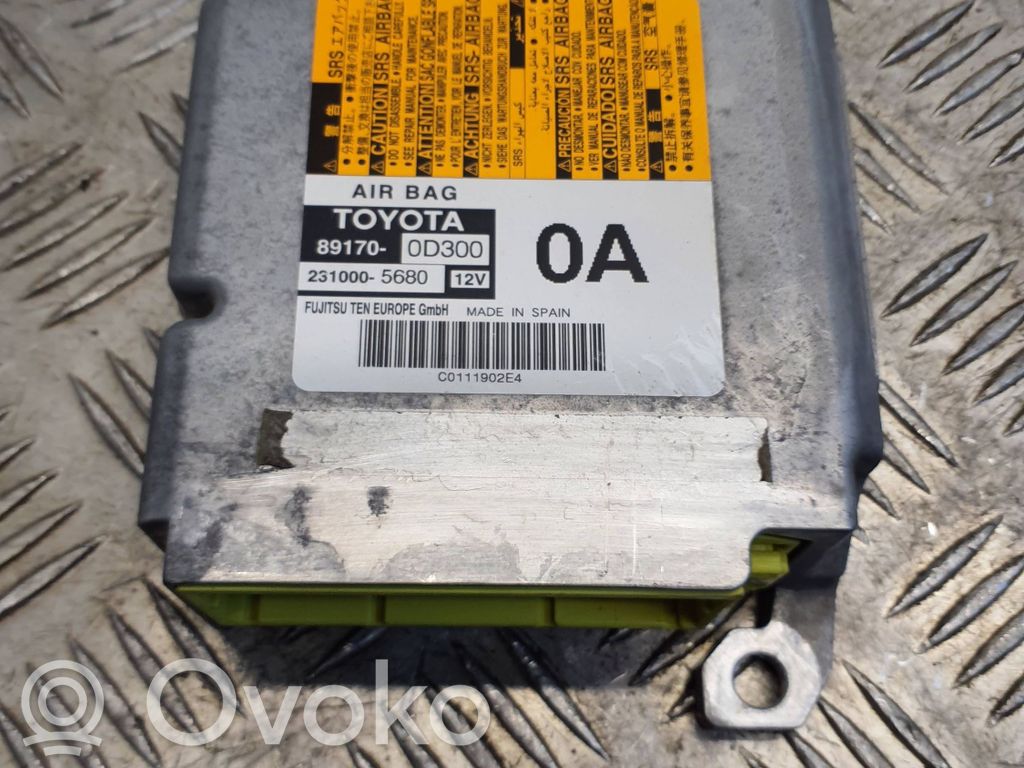 Toyota Yaris Sterownik / Moduł Airbag 