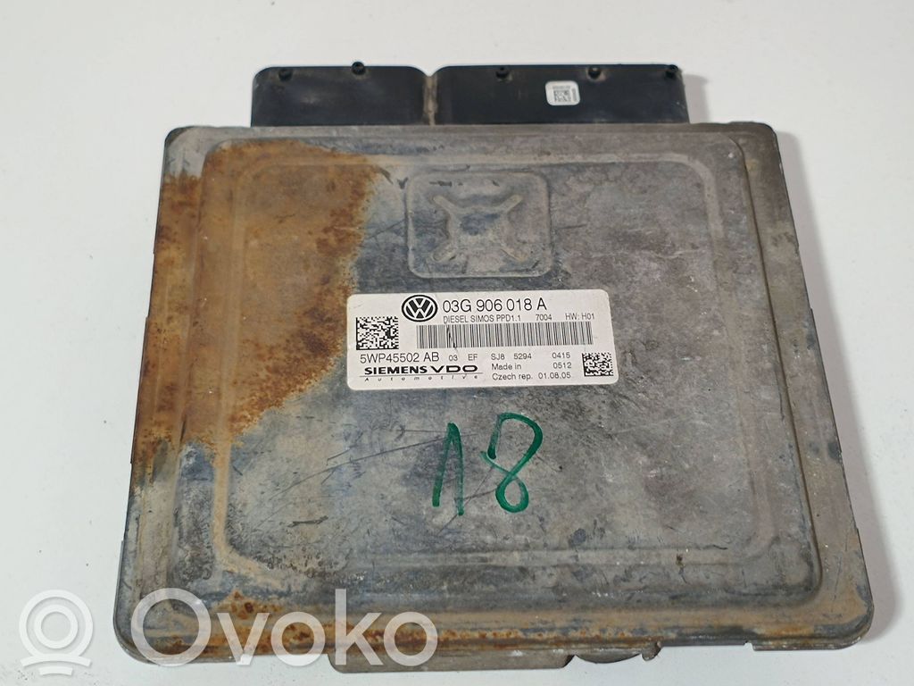 Engine control unit/module   03G906018A,5WP45502AB