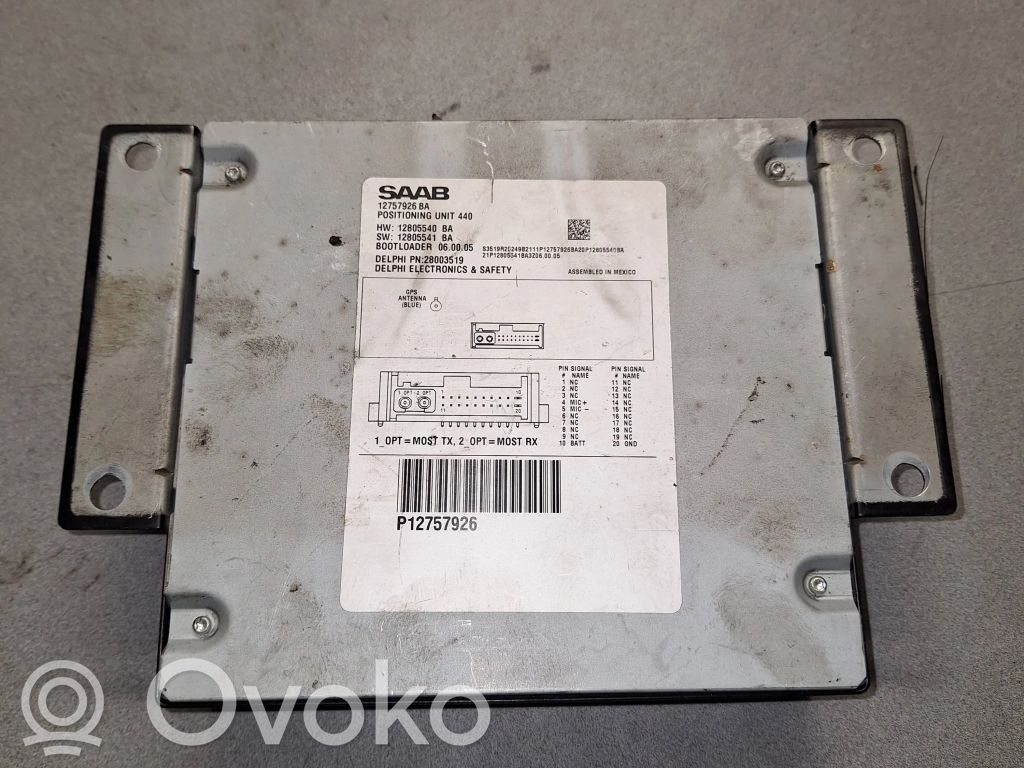 Saab 9-3 Ver2 GPS navigation control unit/module 