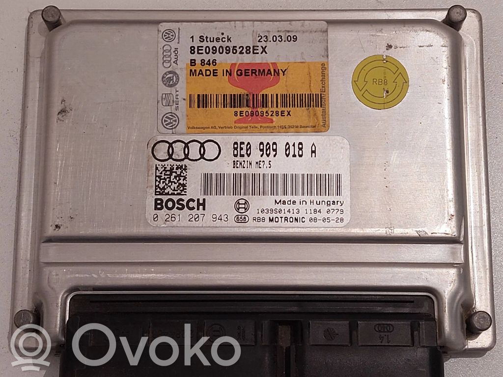 Audi A4 S4 B6 8E 8H Engine control unit/module 