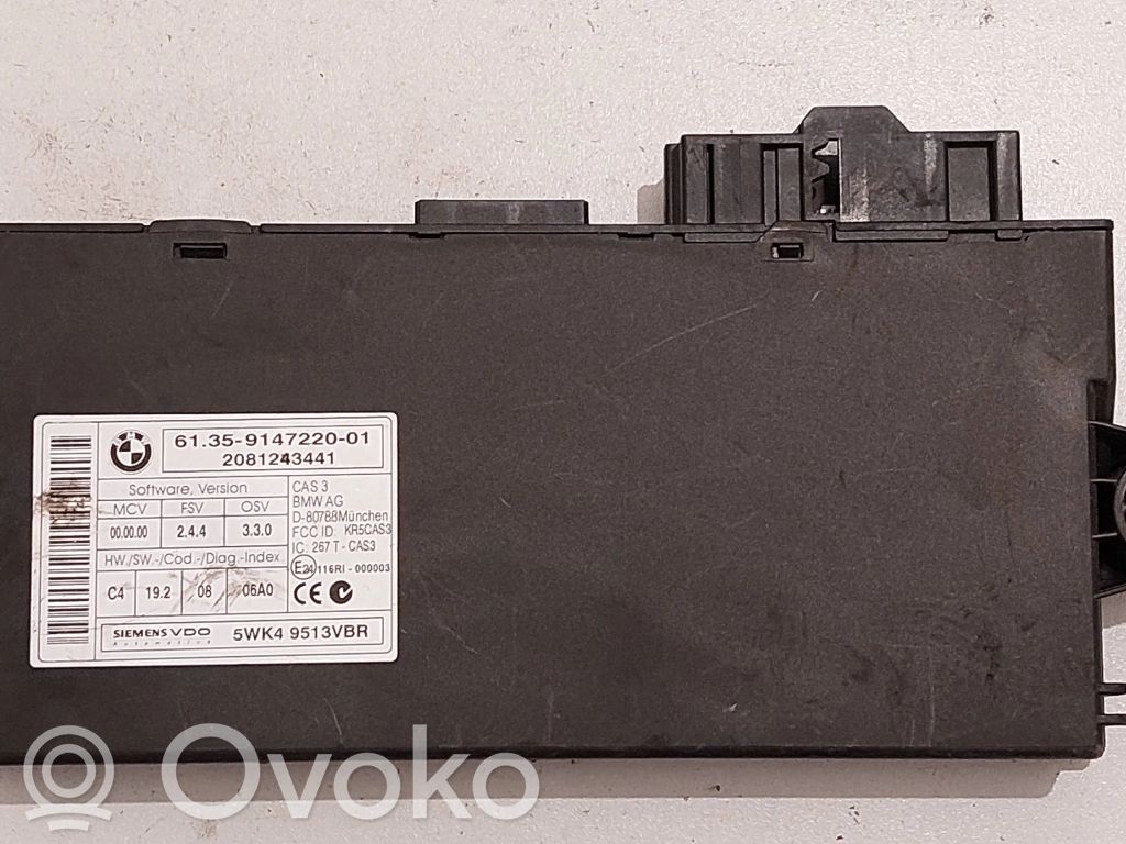 BMW 3 E90 E91 Unité de contrôle module CAS 