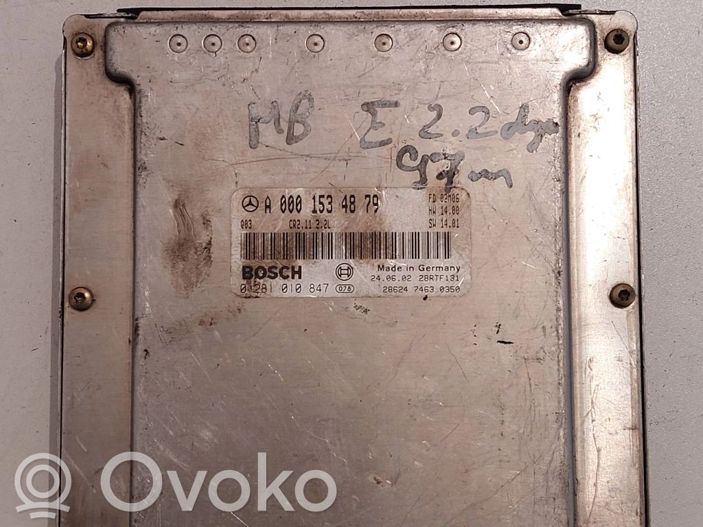 Engine control unit/module   A0001534879,28RTF131,0281010847