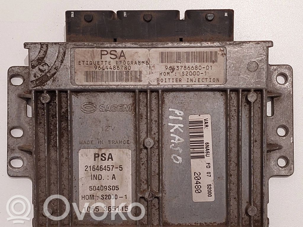 Engine control unit/module   9643786680,216464575,50409S05,9644480780