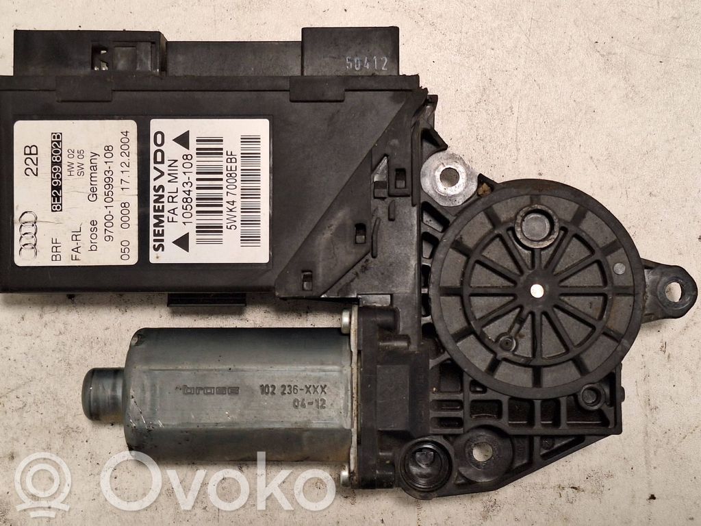 Audi A4 S4 B6 8E 8H Silnik regulatora szyby drzwi przednich 