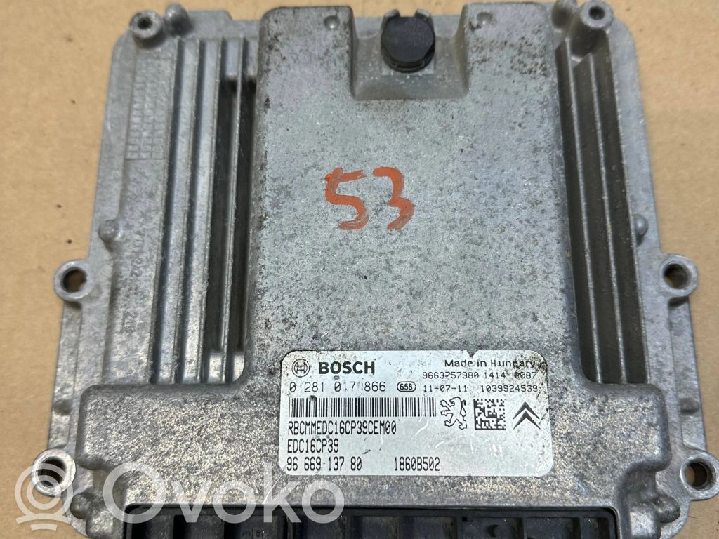 Citroen C-Crosser Engine control unit/module 