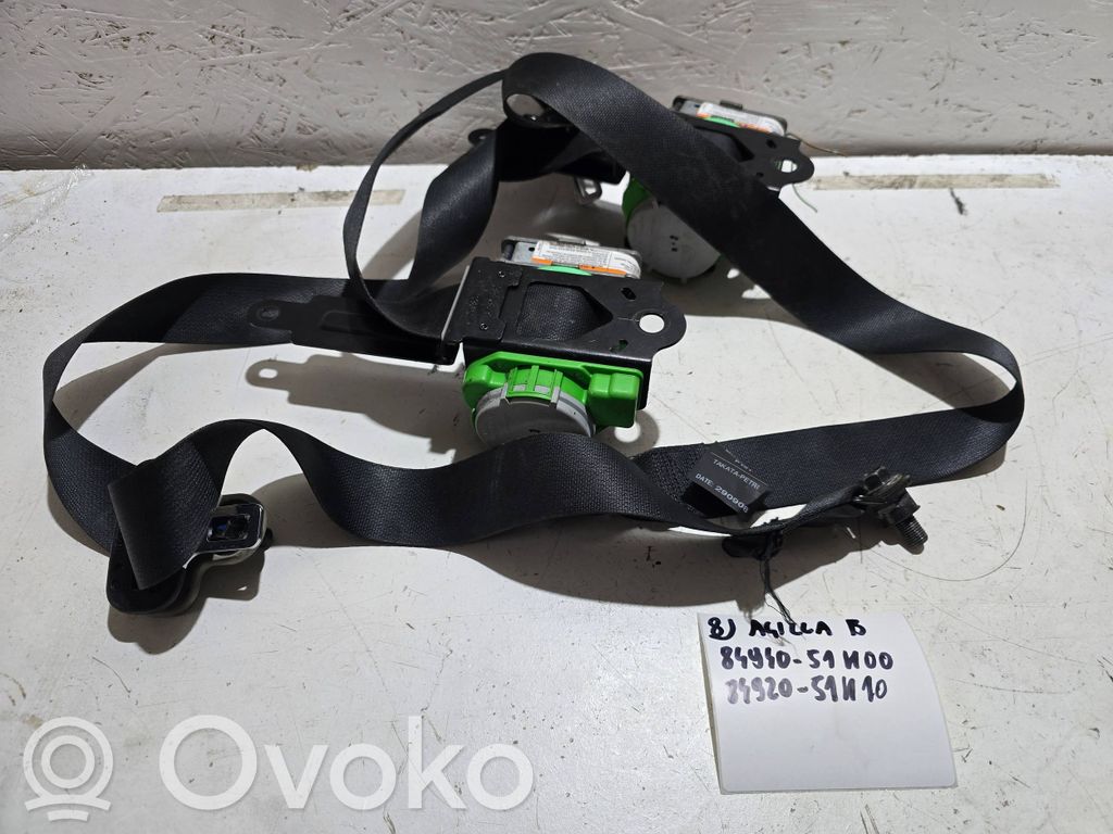 Opel Agila B juego de cinturones de seguridad 