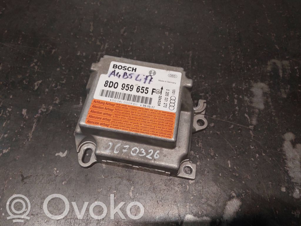 Audi A4 S4 B5 8D Module de contrôle airbag 