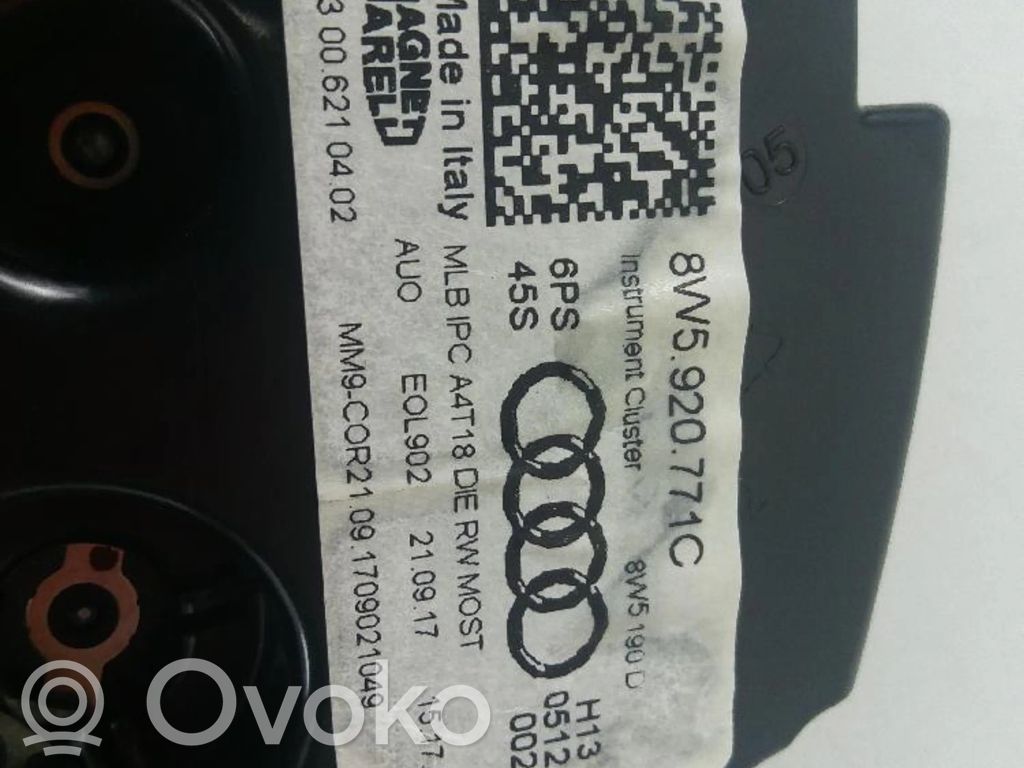Audi A4 S4 B9 Geschwindigkeitsmesser Cockpit 