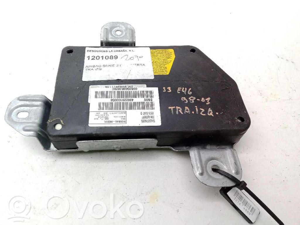 BMW 3 E46 Aizmugurējo durvju drošības spilvens 