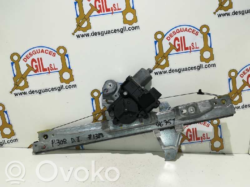 Peugeot 308 Front door window regulator with motor 