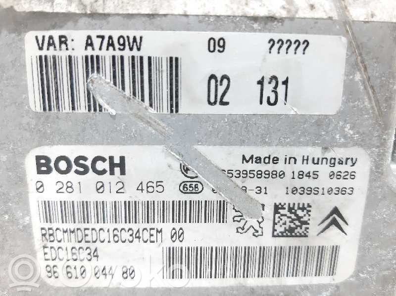 Peugeot 207 Engine control unit/module 