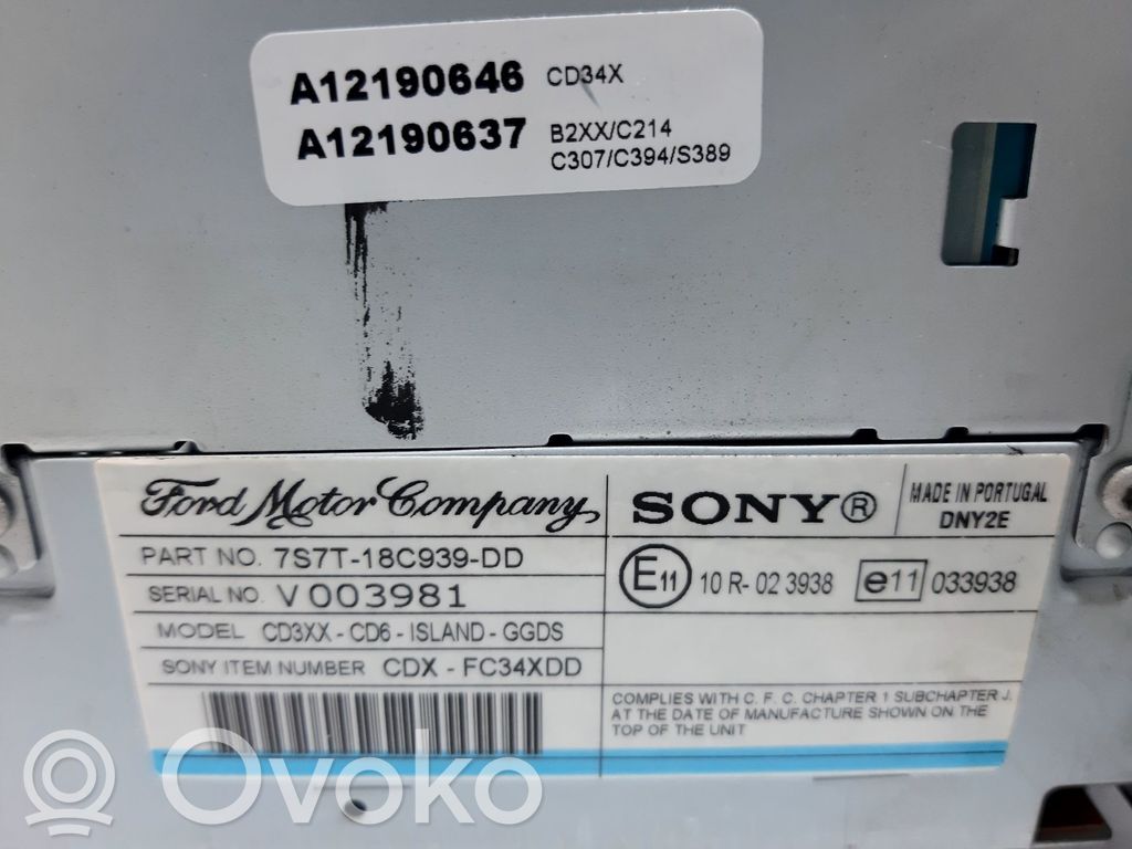 Ford Mondeo MK IV Unità principale autoradio/CD/DVD/GPS 